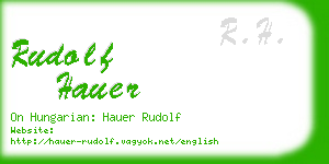 rudolf hauer business card